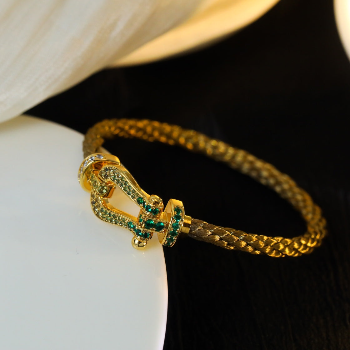 [⭐Sparkve]FORCE 10 GOLD GREEN DIAMOND PAVED