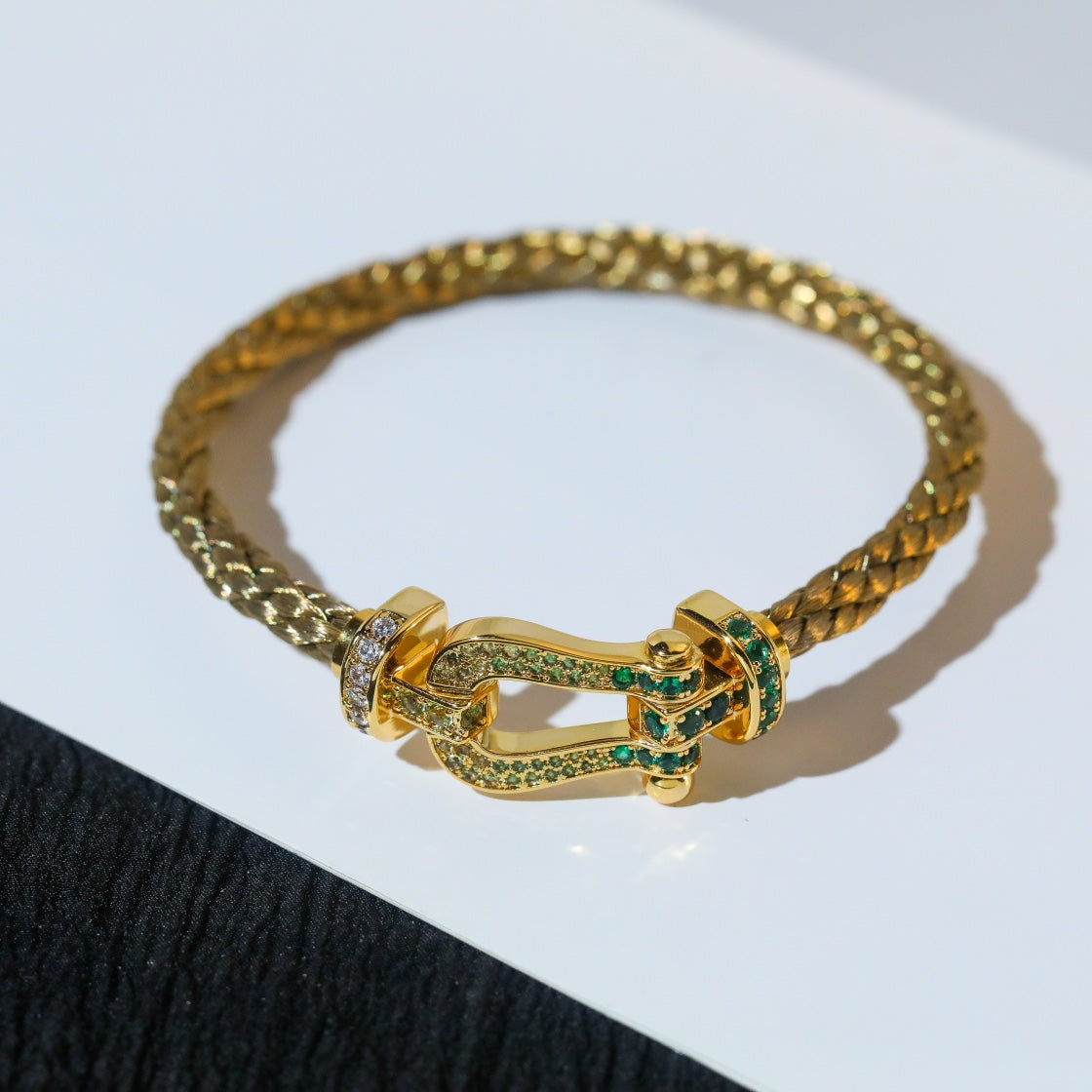 [⭐Sparkve]FORCE 10 GOLD GREEN DIAMOND PAVED