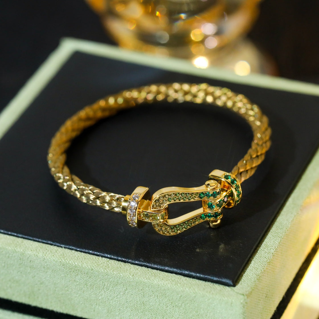 [⭐Sparkve]FORCE 10 GOLD GREEN DIAMOND PAVED