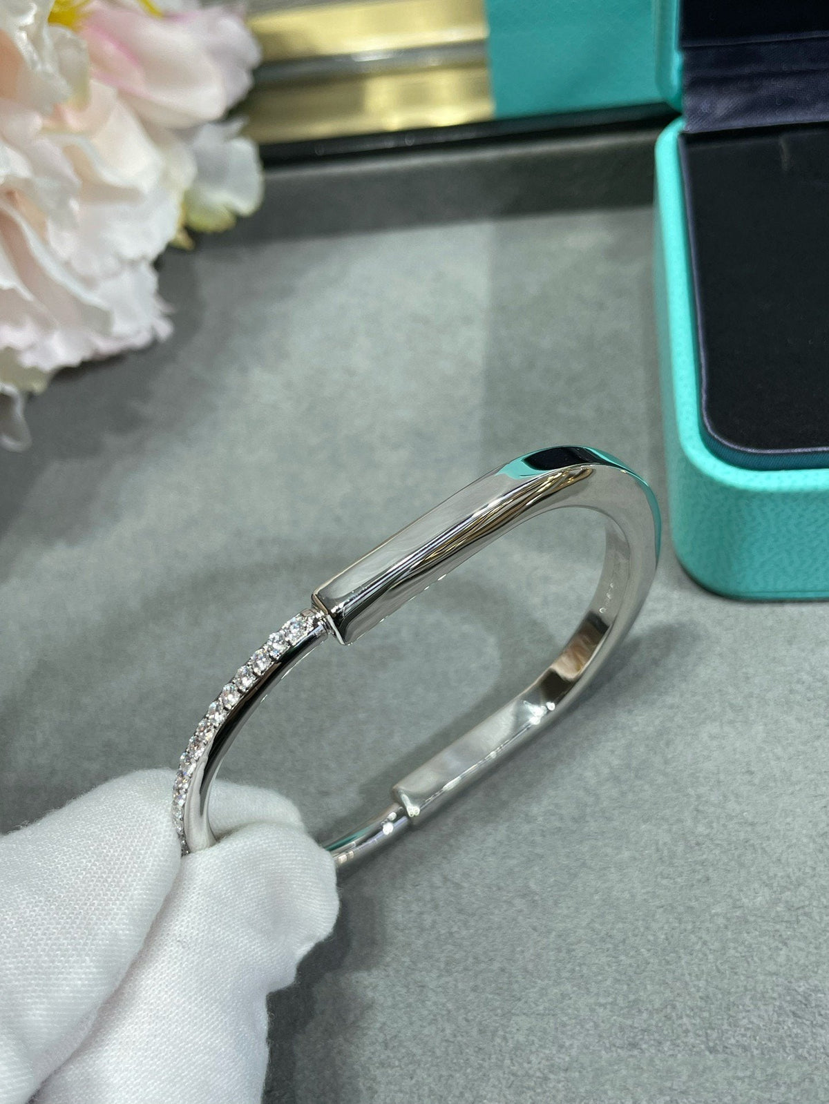 [⭐Sparkve Jewels]LOCK BRACELET DIAMOND