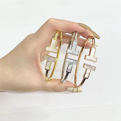 [⭐Sparkve Jewels]T WIDE MOP OPEN BRACELET