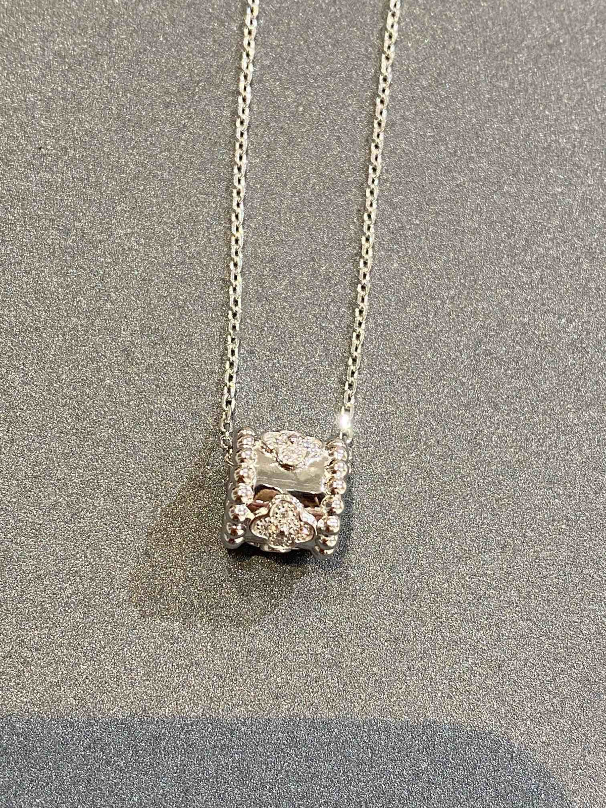 [⭐Sparkve]PERLEE PEDANT SIVLER DIAMOND NECKLACE
