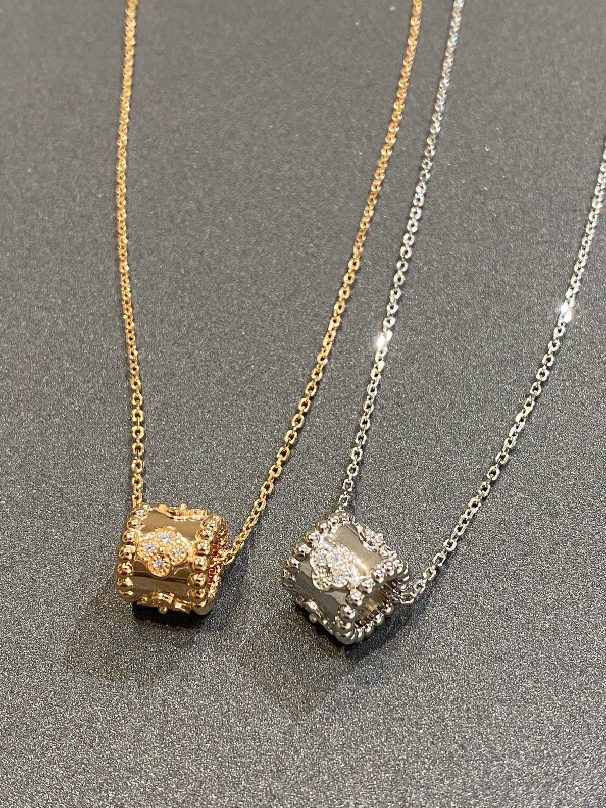 [⭐Sparkve]PERLEE PEDANT SIVLER DIAMOND NECKLACE