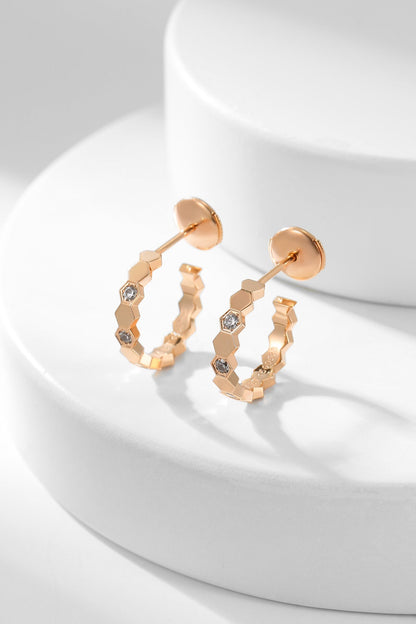 [⭐Sparkve]BEE LOVE DIAMOND HOOP EARRINGS
