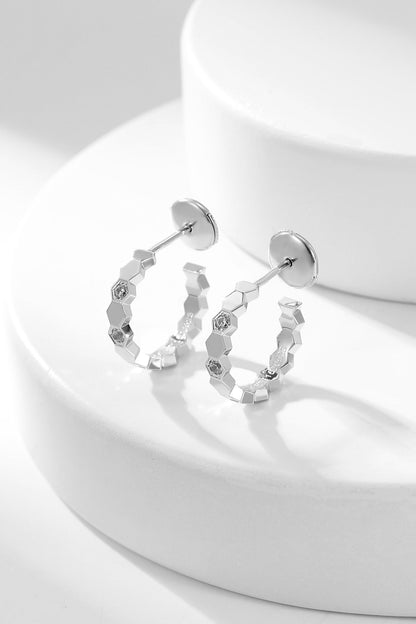[⭐Sparkve]BEE LOVE DIAMOND HOOP EARRINGS