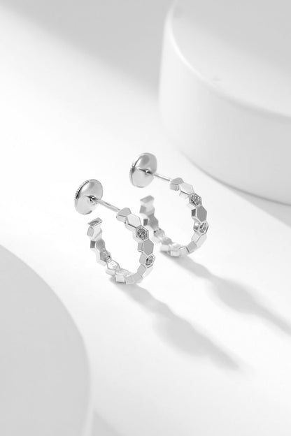 [⭐Sparkve]BEE LOVE DIAMOND HOOP EARRINGS