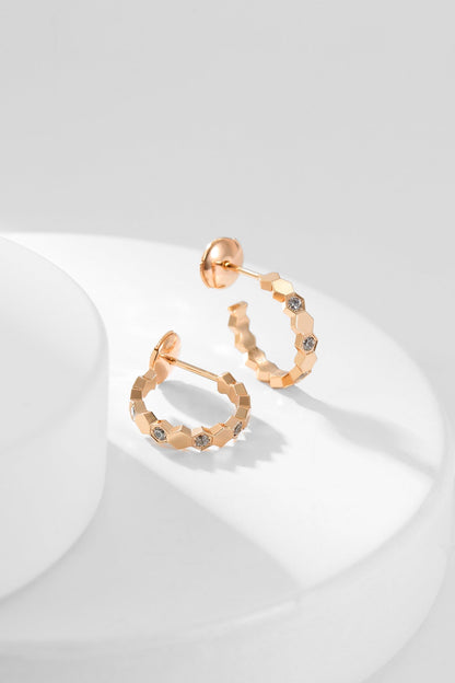 [⭐Sparkve]BEE LOVE DIAMOND HOOP EARRINGS