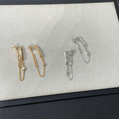 [⭐Sparkve]CHAINE CHAOS DIAMOND DROP EARRINGS