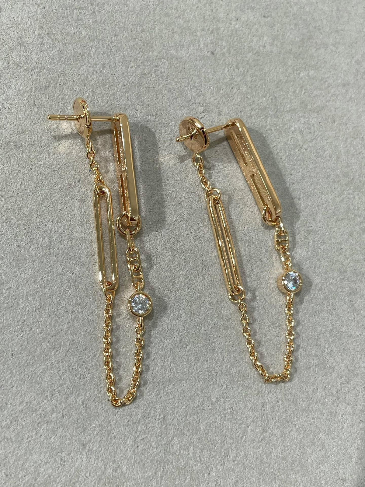 [⭐Sparkve]CHAINE CHAOS DIAMOND DROP EARRINGS