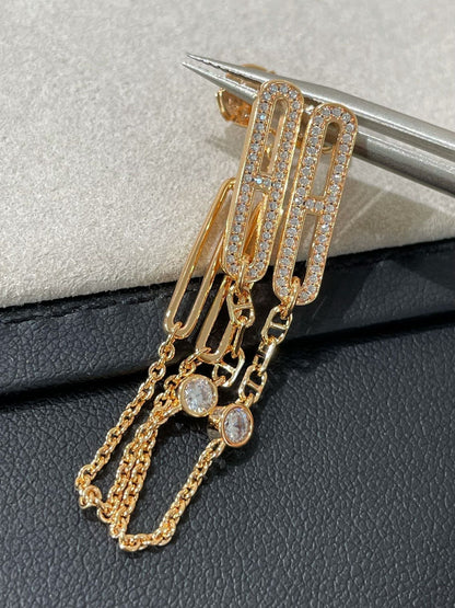[⭐Sparkve]CHAINE CHAOS DIAMOND DROP EARRINGS
