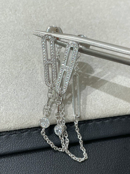 [⭐Sparkve]CHAINE CHAOS DIAMOND DROP EARRINGS