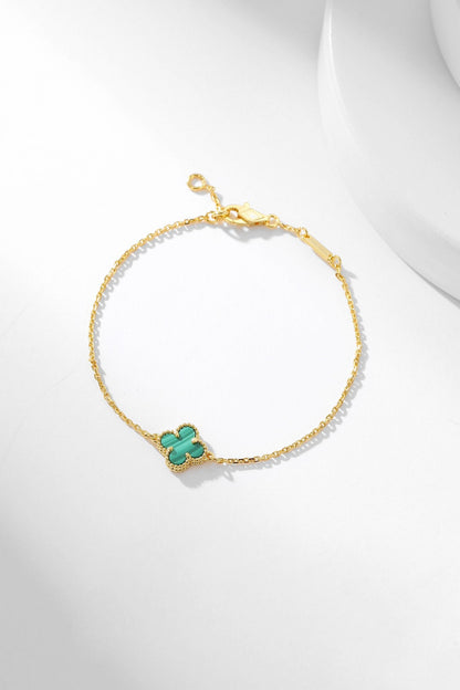 [⭐Sparkve]CLOVER BRACELET MALACHITE 1 MOTIF