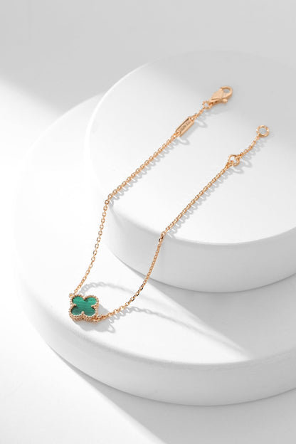 [⭐Sparkve]CLOVER BRACELET MALACHITE 1 MOTIF