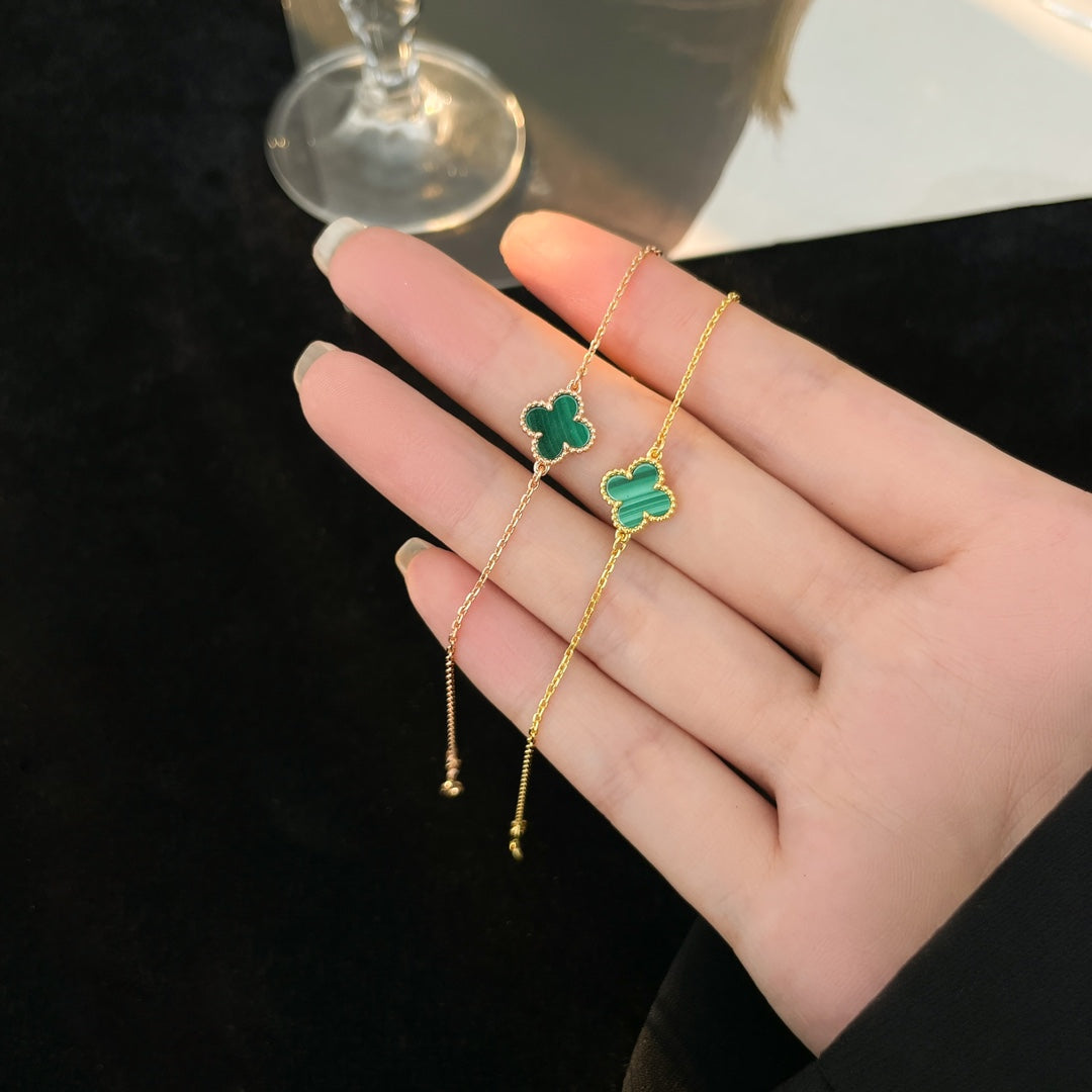 [⭐Sparkve]CLOVER BRACELET MALACHITE 1 MOTIF