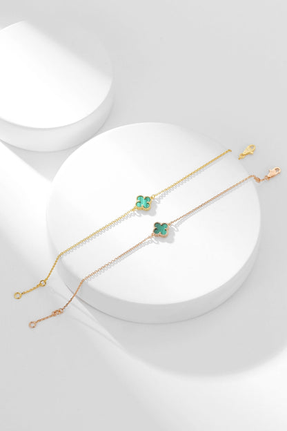 [⭐Sparkve]CLOVER BRACELET MALACHITE 1 MOTIF