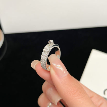 [⭐Sparkve]KELLY SILVER DIAMOND RING
