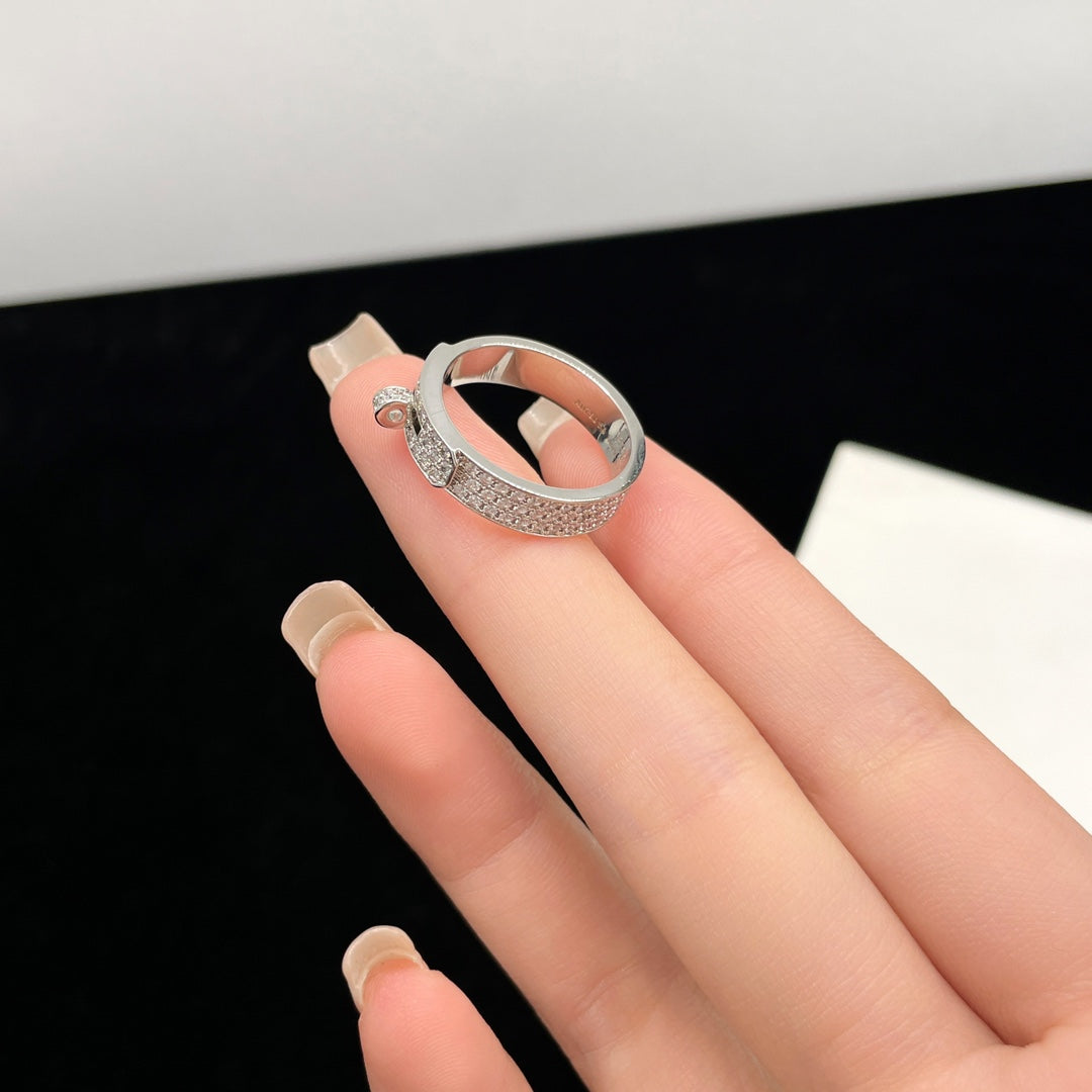 [⭐Sparkve]KELLY SILVER DIAMOND RING