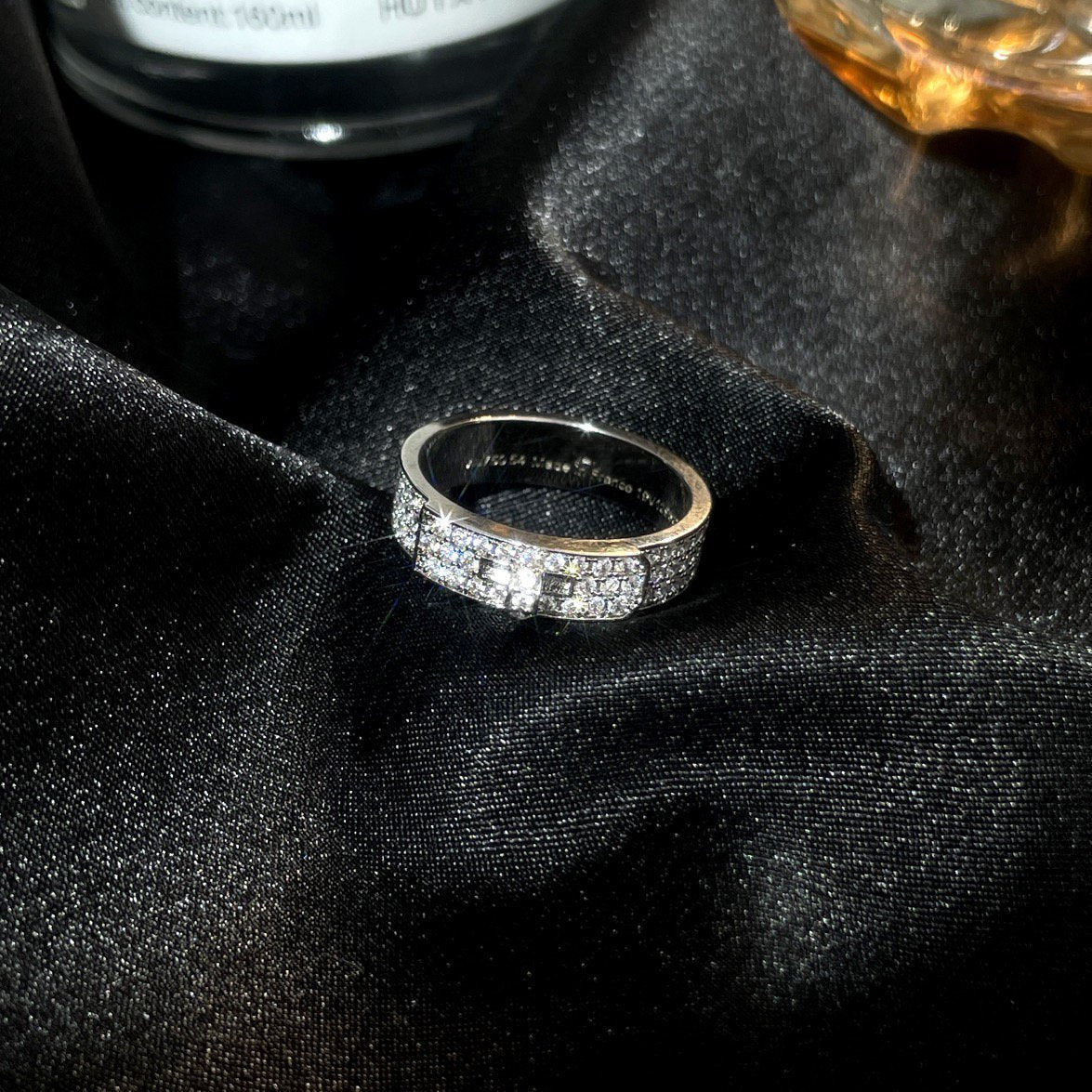 [⭐Sparkve]KELLY SILVER DIAMOND RING