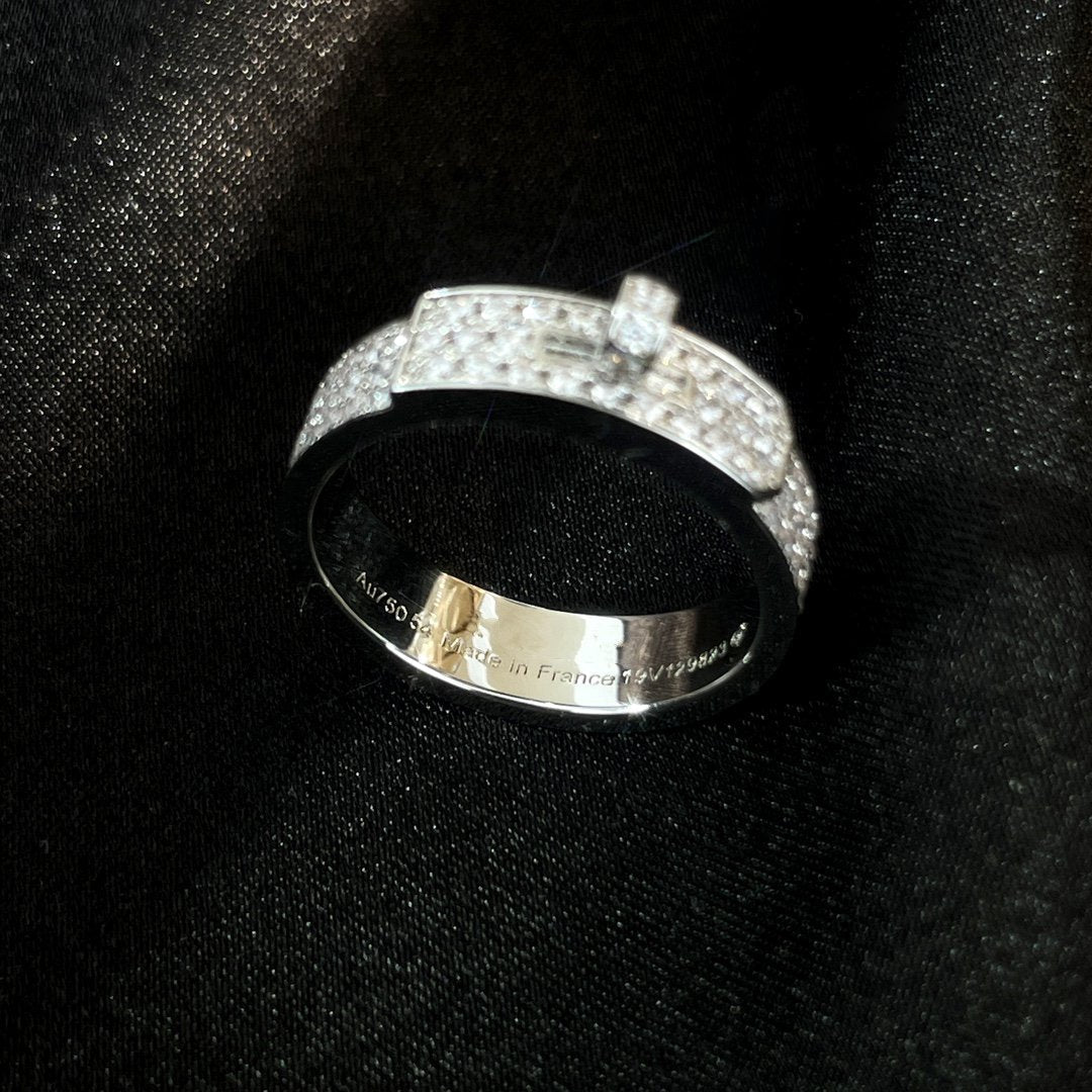 [⭐Sparkve]KELLY SILVER DIAMOND RING