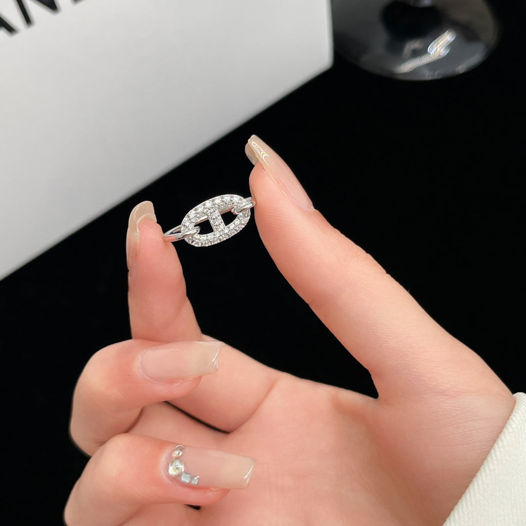[⭐Sparkve]RONDE SMALL SILVER DIAMOND RING