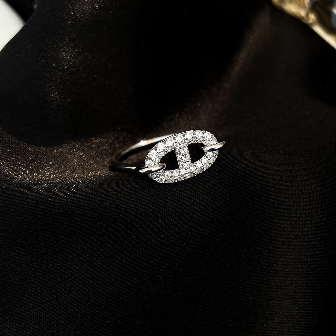 [⭐Sparkve]RONDE SMALL SILVER DIAMOND RING