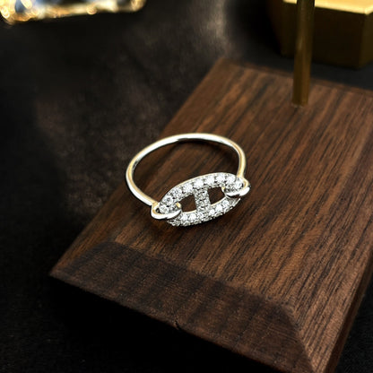 [⭐Sparkve]RONDE SMALL SILVER DIAMOND RING