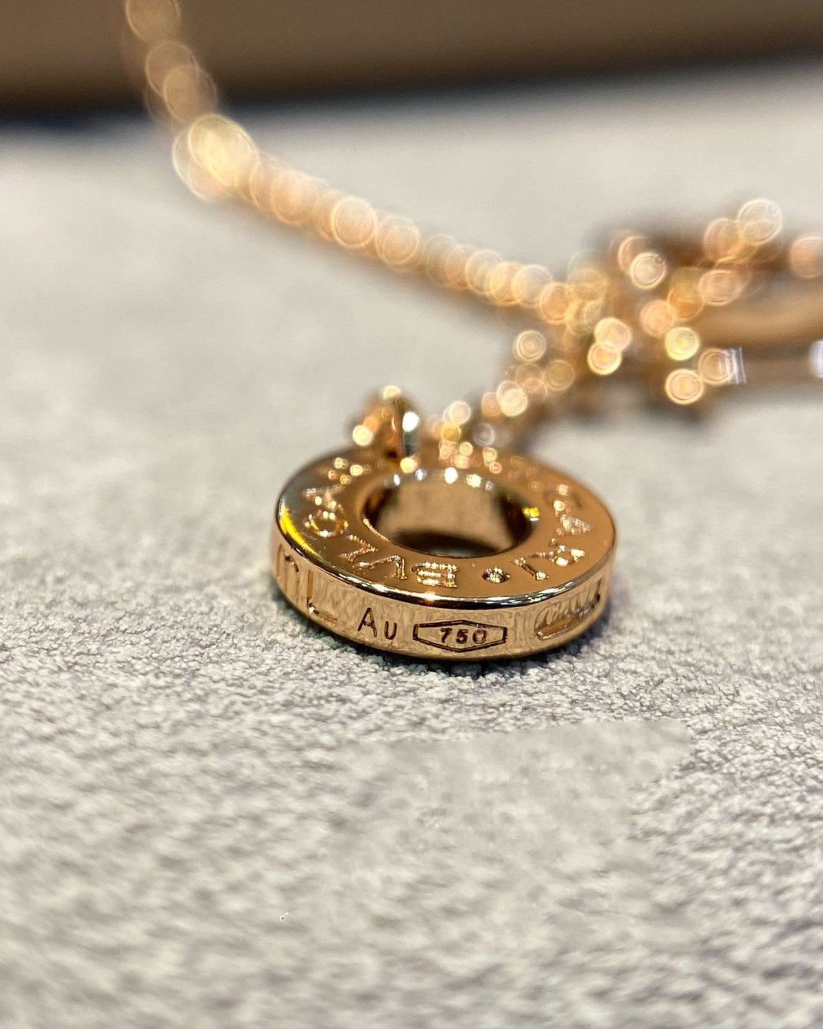 [⭐Sparkve]DREAM MOP DIAMOND PAVED PINK GOLD NECKLACE