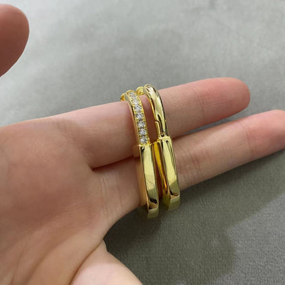 [⭐Sparkve Jewels]LOCK MEDIUM DIAMNOND EARRINGS