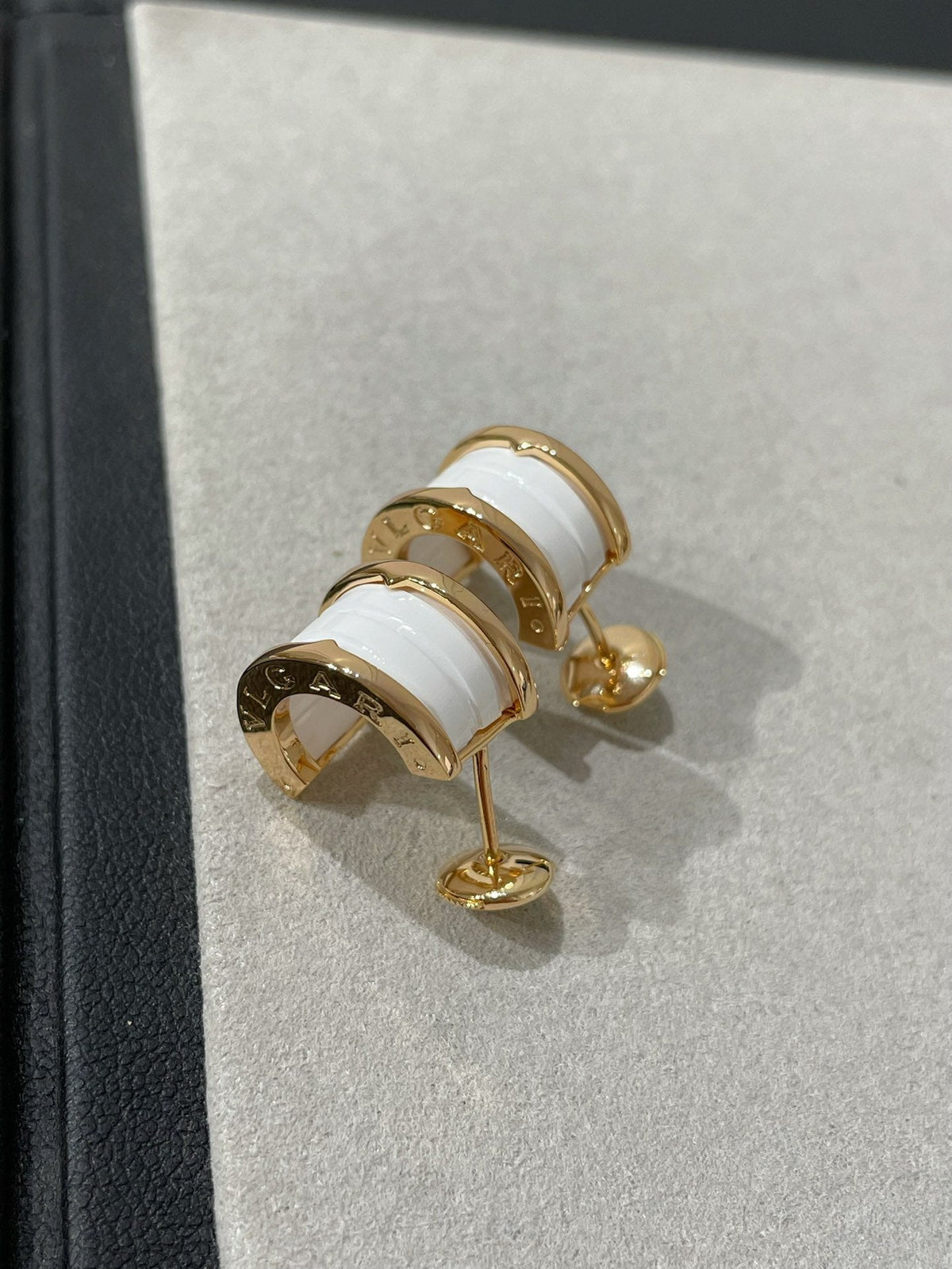 [⭐Sparkve]ZERO 1 PINK GOLD CERAMIC EARRINGS