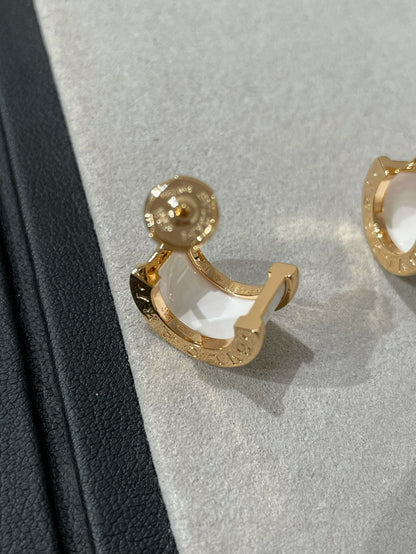[⭐Sparkve]ZERO 1 PINK GOLD CERAMIC EARRINGS