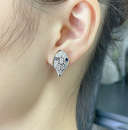 [⭐Sparkve]SERPENT DIAMOND STUD EARRINGS