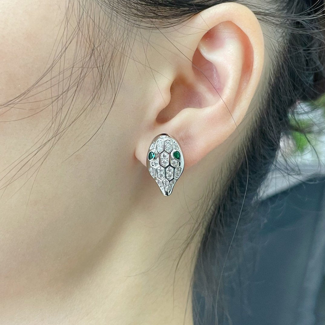 [⭐Sparkve]SERPENT DIAMOND STUD EARRINGS