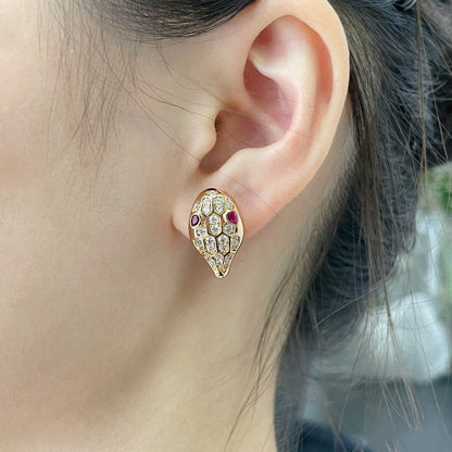 [⭐Sparkve]SERPENT DIAMOND STUD EARRINGS