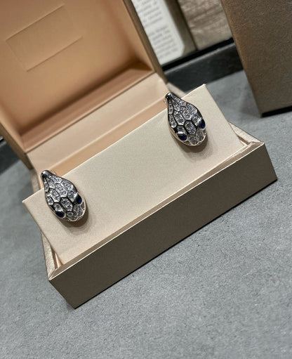 [⭐Sparkve]SERPENT DIAMOND STUD EARRINGS
