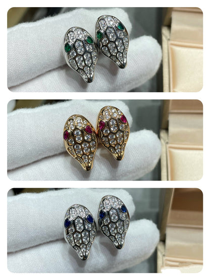 [⭐Sparkve]SERPENT DIAMOND STUD EARRINGS