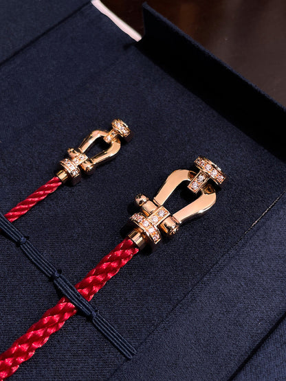 [⭐Sparkve]FORCE 10 HALF DIAMOND PINK GOLD RED CORDERI LARGE AND MEDIUM MODEL
