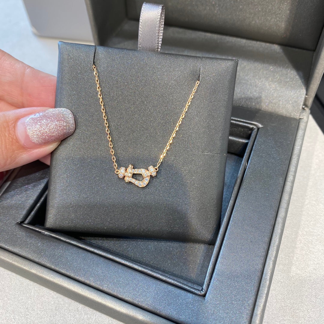 [⭐Sparkve]FORCE 10 DIAMOND PINK GOLD NECKLACE MINI MODEL