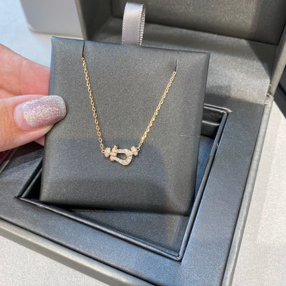 [⭐Sparkve]FORCE 10 DIAMOND PINK GOLD NECKLACE MINI MODEL