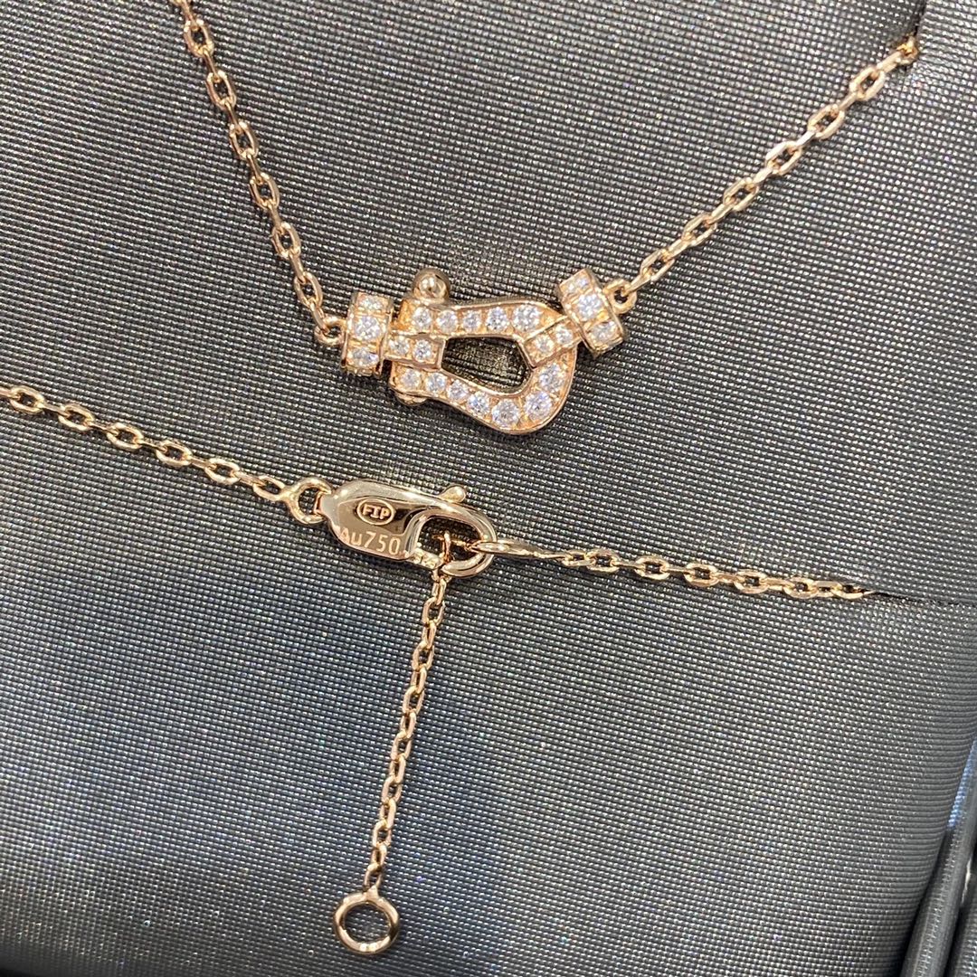 [⭐Sparkve]FORCE 10 DIAMOND PINK GOLD NECKLACE MINI MODEL