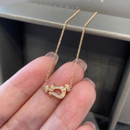 [⭐Sparkve]FORCE 10 DIAMOND PINK GOLD NECKLACE MINI MODEL