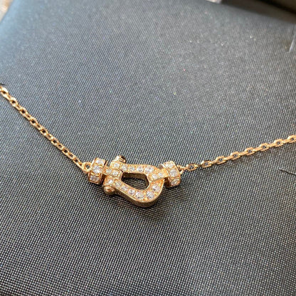 [⭐Sparkve]FORCE 10 DIAMOND PINK GOLD NECKLACE MINI MODEL