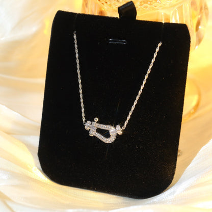 [⭐Sparkve]FORCE 10 DIAMOND SILVER NECKLACE MINI MODEL