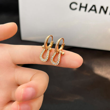 [⭐Sparkve]FORCE 10 FULL DIAMOND DROP EARRINGS MEDIUM MODEL