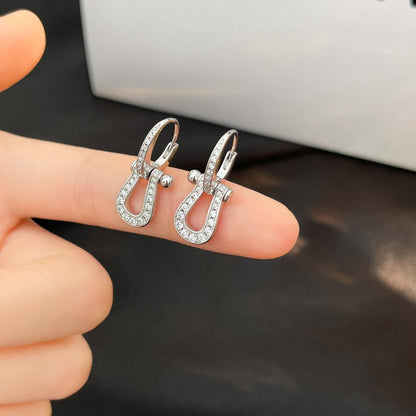 [⭐Sparkve]FORCE 10 FULL DIAMOND DROP EARRINGS MEDIUM MODEL