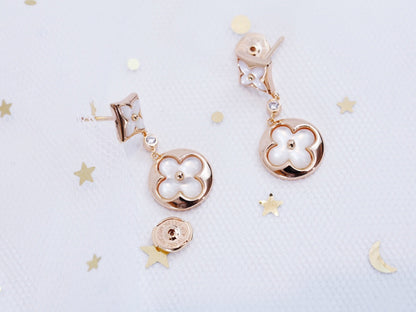[⭐Sparkve]STAR AND SUN PINK GOLD MOP DROP EARRINGS