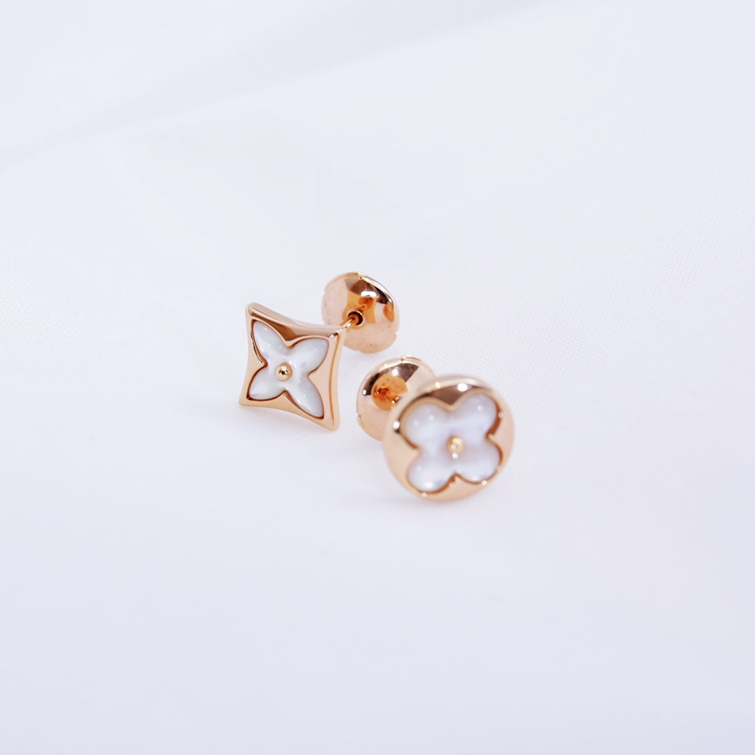 [⭐Sparkve]STAR AND SUN PINK GOLD MOP STUD EARRINGS