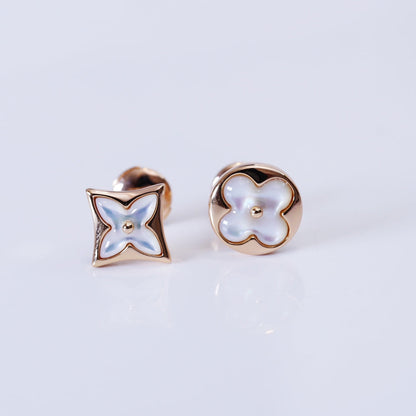 [⭐Sparkve]STAR AND SUN PINK GOLD MOP STUD EARRINGS