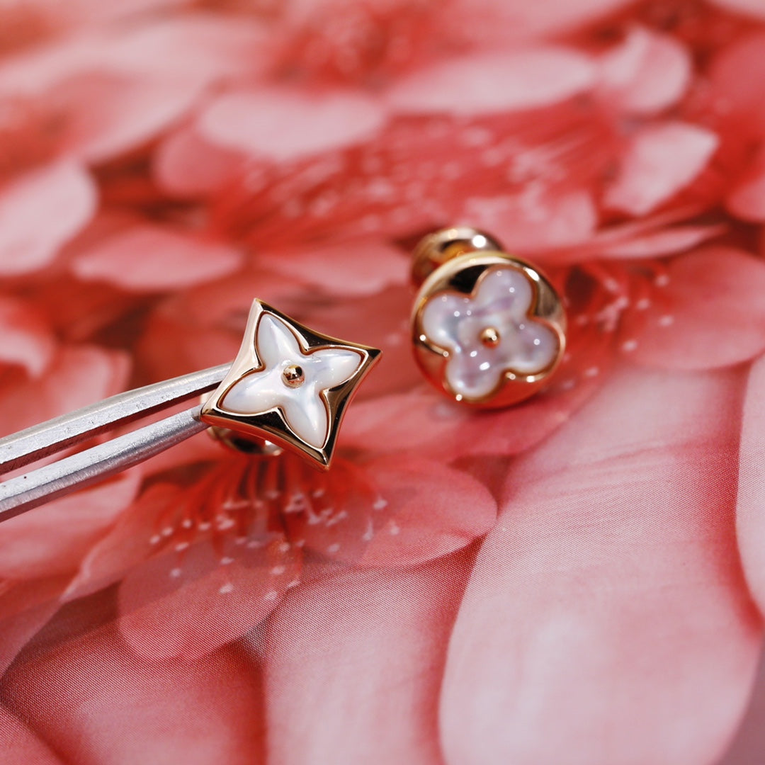 [⭐Sparkve]STAR AND SUN PINK GOLD MOP STUD EARRINGS