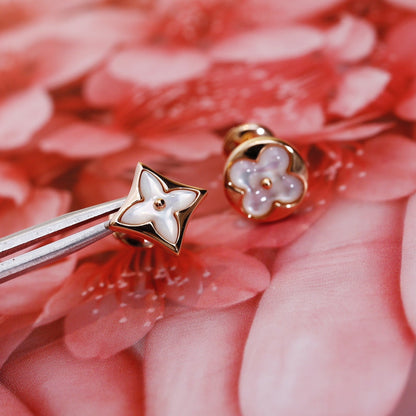 [⭐Sparkve]STAR AND SUN PINK GOLD MOP STUD EARRINGS