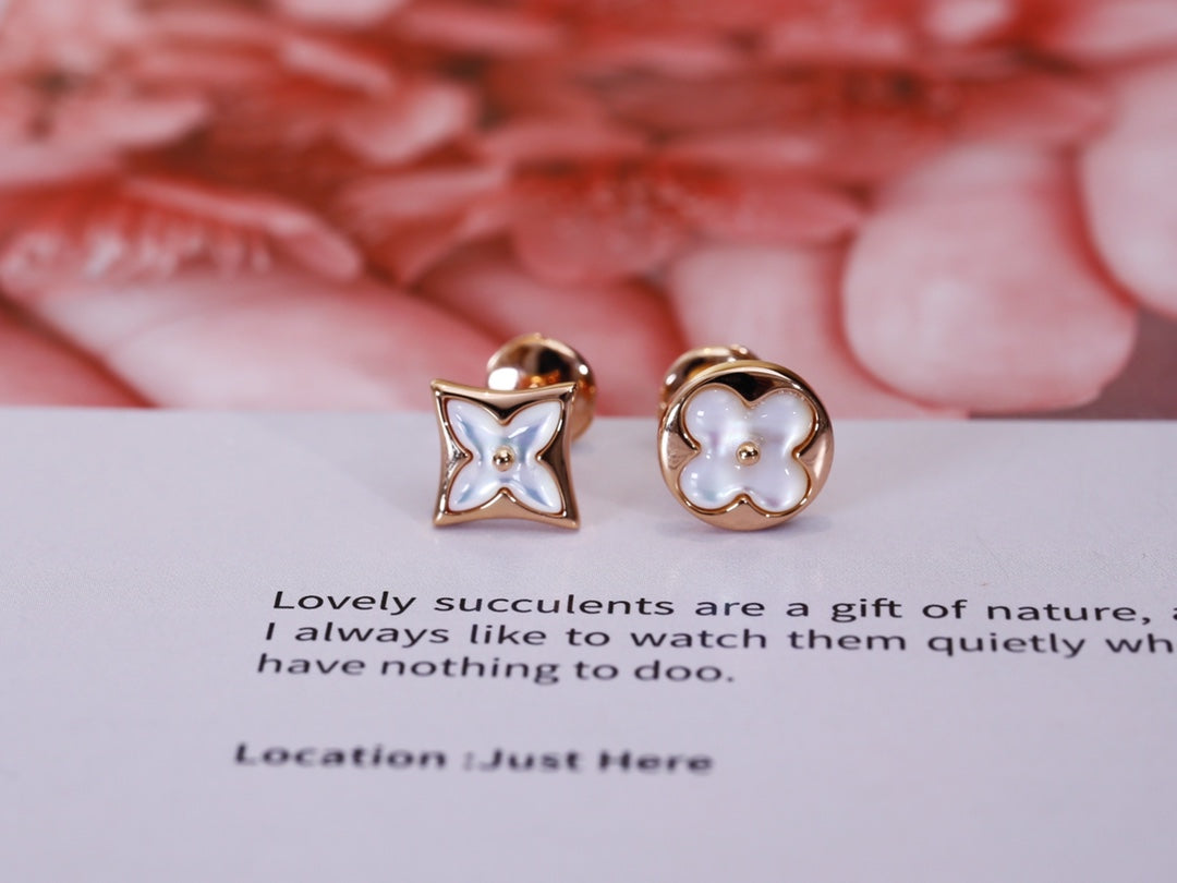[⭐Sparkve]STAR AND SUN PINK GOLD MOP STUD EARRINGS
